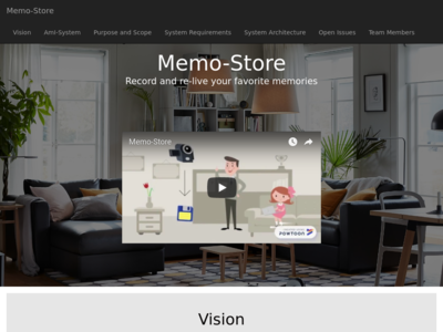 Memo Store homepage